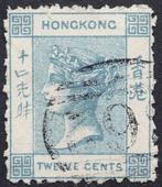 Hongkong 1862 - 12, 18 en 24 centen<br>Victoria - Y&T N°3-5, Postzegels en Munten, Gestempeld