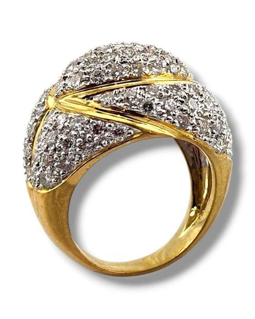 Ring - 18 karaat Geel goud, Prachtige grote 18k geelgouden, Sieraden, Tassen en Uiterlijk, Ringen