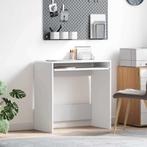 vidaXL Bureau met plank met opslag Wit 77,5 x 43 x 79 cm, Huis en Inrichting, Verzenden, Nieuw