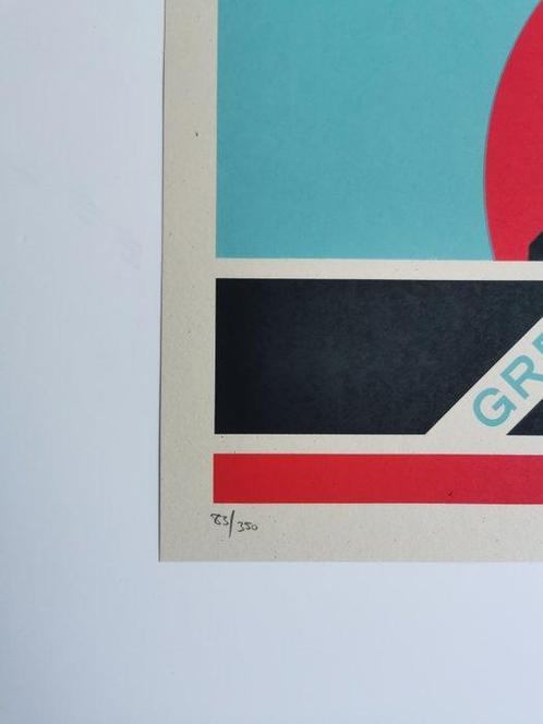 Shepard Fairey (OBEY) (1970) - Green Power Factory (Blue), Antiek en Kunst, Kunst | Schilderijen | Modern