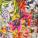 Joaquim Falco - JEFF KOONS DOG ON LICHTENSTEIN. Xl, Antiek en Kunst