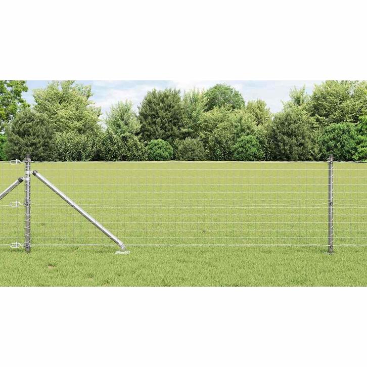 vidaXL Hek Post Anders 52 pcs Zilver 3.2 x 3.2 x 100 cm, Tuin en Terras, Palen, Balken en Planken, Nieuw, Verzenden