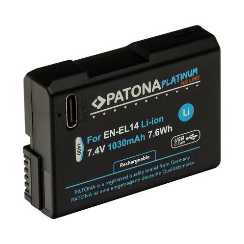 EN-EL14 Accu / Vervangende Batterij (met USB-C aansluiti..., Audio, Tv en Foto, Fotografie | Accu's en Batterijen