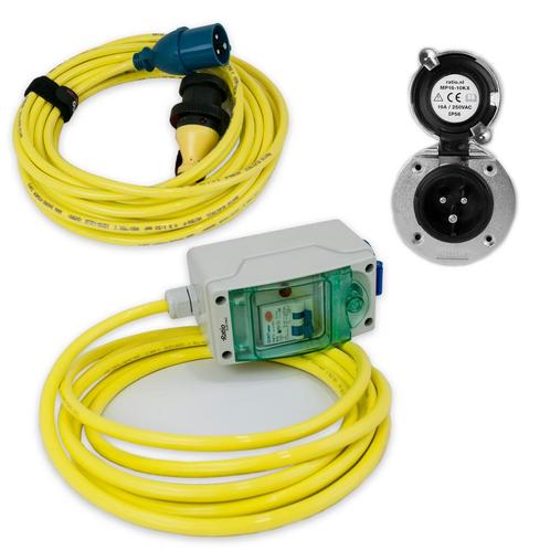 Walstroomkit MP16 incl aardlek, walstroomkabel, auto. zekeri, Watersport en Boten, Navigatiemiddelen en Scheepselektronica, Nieuw
