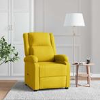 vidaXL Fauteuil verstelbaar stof geel, Huis en Inrichting, Fauteuils, Verzenden, Nieuw