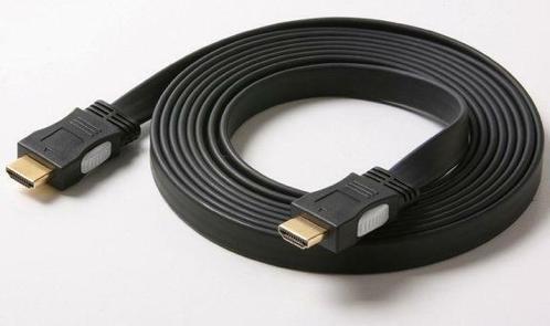 FLAT HDMI kabel platte kabel 1,5 meter, Audio, Tv en Foto, Audiokabels en Televisiekabels, Minder dan 2 meter, HDMI-kabel, Nieuw