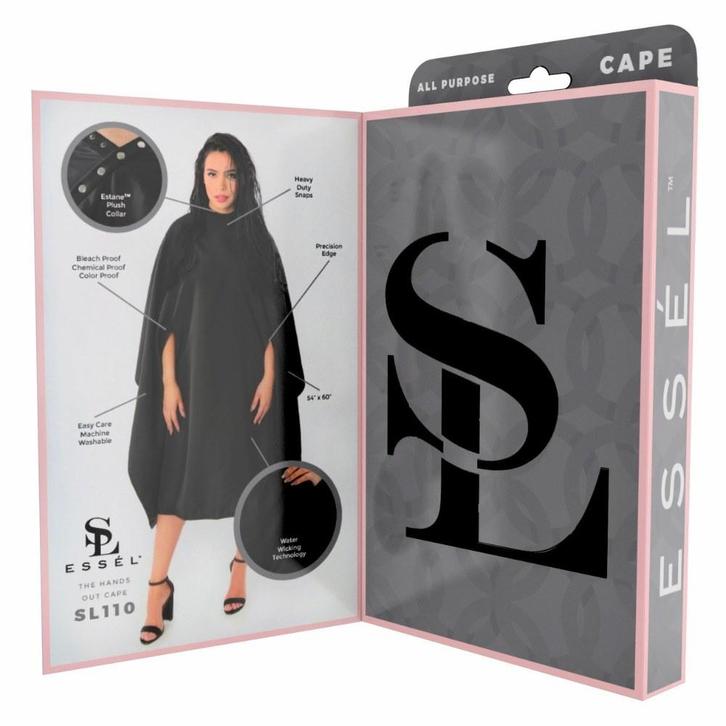 Essel The Hands Out Kapmantel - Zwart, Sieraden, Tassen en Uiterlijk, Uiterlijk | Haarverzorging, Overige typen, Nieuw, Ophalen of Verzenden
