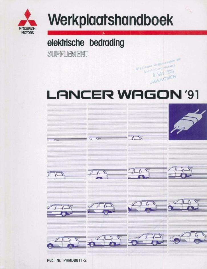 1990 Mitsubishi Lancer Wagon elektrische bedrading handboek, Auto diversen, Handleidingen en Instructieboekjes, Verzenden