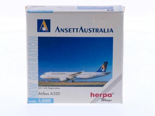 Schaal 1:500 Herpa 512817 Ansett Australia Airbus A320 Re..., Hobby en Vrije tijd, Modelbouw | Vliegtuigen en Helikopters, Zo goed als nieuw