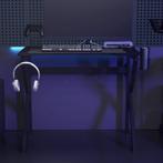 vidaXL Gamingbureau met K-vormige poten 90x60x75 cm zwart, Huis en Inrichting, Bureaus, Verzenden, Nieuw