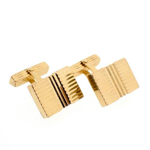 18 Krt. gouden manchetknopen (mannen sieraad, manchetknoop), Sieraden, Tassen en Uiterlijk, Antieke sieraden, Goud, Ophalen of Verzenden