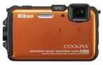 Nikon Coolpix AW100 Waterdichte Digitale Compact Camera - Or, Verzenden, Zo goed als nieuw