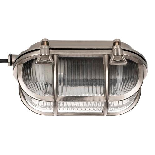 Bailey Scheepslamp Ahoi E27 Alu Nikkel Ovaal IP64, Huis en Inrichting, Lampen | Overige, Nieuw, Ophalen of Verzenden