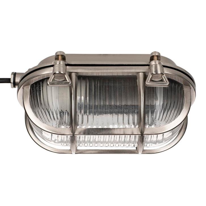 Bailey Scheepslamp Ahoi E27 Alu Nikkel Ovaal IP64, Huis en Inrichting, Lampen | Overige, Nieuw, Ophalen of Verzenden