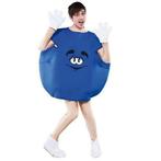 Blauw M&M kostuum, Verzenden, Nieuw, Feestartikel