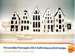 PostNL KLM Huisjes 2012 Postzegelmapje Incl. 4 Postzegels, Verzenden, Zo goed als nieuw