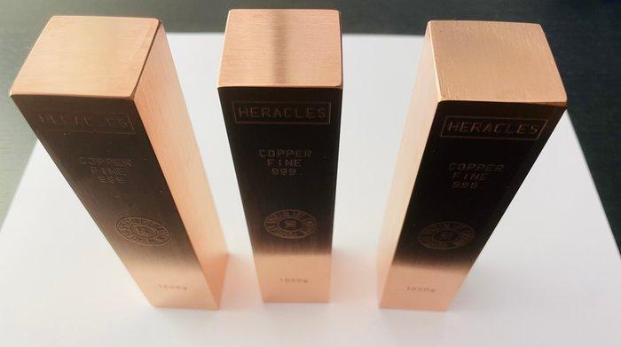 3 kilograms .999 - Copper - Fonderie Heracles - France -, Postzegels en Munten, Edelmetalen en Baren