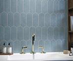 Wandtegel Blauw 8x21,5cm (Muurtegels, Afbouwmaterialen), Doe-het-zelf en Verbouw, Tegels, Nieuw, 20 tot 40 cm, 10 m² of meer, Wandtegels