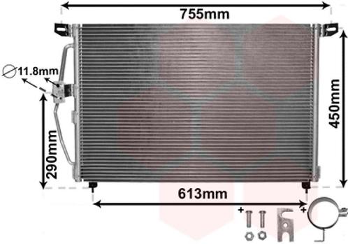 LUCHTCONDENSATOR VOOR OPEL OMEGA B 1994-1999 1850028, Auto-onderdelen, Airco en Verwarming, Nieuw, Ophalen of Verzenden