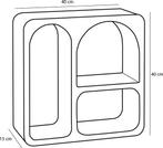 2dekans | Mica Decorations Frati Wandkast - L40 x B15 x H40, Huis en Inrichting, Kasten | Boekenkasten, Ophalen of Verzenden, Zo goed als nieuw
