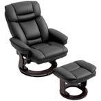 Comfortabele Fauteuil - Verstelbaar en Gestoffeerd - Zwart, Huis en Inrichting, Fauteuils, Ophalen of Verzenden, Nieuw, Stof, Modern