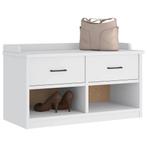 vidaXL Gangbankje SANDNES wit 87x40x50 cm massief grenenhout, Huis en Inrichting, Verzenden, Nieuw