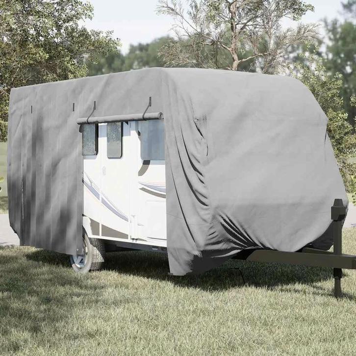 vidaXL Caravanhoes 550x250x220 cm vliesvlies grijs, Auto diversen, Auto-accessoires, Nieuw, Verzenden