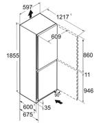 €1199 Liebherr CNd 5224 koel-vriescombinatie 329 l D Wit, Nieuw, Ophalen of Verzenden, 160 cm of meer