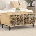 vidaXL Salontafel 80x50x40 cm massief mangohout, Verzenden, Nieuw, Overige houtsoorten, 50 tot 100 cm