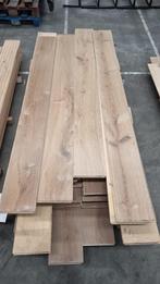 Restpartij 27,2 m2 eiken multiplank, behandeld, Ophalen, Minder dan 25 mm, Eiken, Zo goed als nieuw