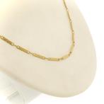 Gouden schakelketting met staafjes, Ophalen of Verzenden, Gebruikt, Overige kleuren, Goud
