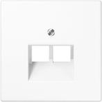 JUNG LS990 Afdekplaat 2xRJ45/RJ11 Alpine wit LS969-2UAWW, Doe-het-zelf en Verbouw, Elektra en Kabels, Ophalen of Verzenden, Nieuw