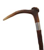 Wandelstok - Hout, Hoorn - Met initialen