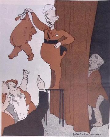 Mussert verkoopt zijn broek op spotprent (lijst optie) beschikbaar voor biedingen