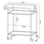 [en.casa] Keukentrolley Hole 72x62x45 cm zwart en eikenkleur, Huis en Inrichting, Keuken | Keukenbenodigdheden, Verzenden, Nieuw