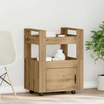 vidaXL Keuken Trolley artisanaal eikenkleurig 60 x 45 x 80, Huis en Inrichting, Keuken | Keukenbenodigdheden, Verzenden, Nieuw
