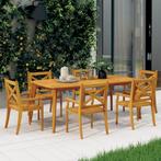vidaXL Tuinstoelen 6 st massief acaciahout, Verzenden, Nieuw, Hout