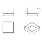 Inbouwnis Wiesbaden 30x30x10 cm RVS Mat Wit, Ophalen of Verzenden, Nieuw