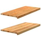 vidaXL Vensterbanken 2 st 90x40x2 cm massief eikenhout, Doe-het-zelf en Verbouw, Kozijnen en Schuifpuien, Verzenden, Nieuw