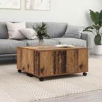 vidaXL Salontafel Oude hout 75 x 75 x 38 cm Bewerkt hout, Huis en Inrichting, Tafels | Salontafels, Verzenden, Nieuw, Overige houtsoorten