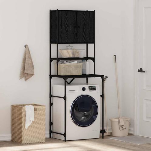 vidaXL Wasmachinekast Zwart eiken 68 x 48,5 x 194 cm, Witgoed en Apparatuur, Wasmachines, Nieuw, Verzenden