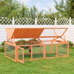 vidaXL Dierenren 200x112,5x74 cm massief grenenhout bruin, Dieren en Toebehoren, Knaagdieren en Konijnen | Hokken en Kooien, Verzenden