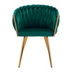 Stoel Fluweel Groen 4Rico QS-GW06G (Diverse stoelen), Huis en Inrichting, Stoelen, Verzenden, Nieuw