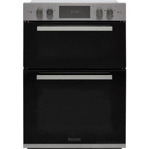 Baumatic BOS205X Dubbele Inbouw oven A-label 88,5x60cm 110L, Witgoed en Apparatuur, Ovens, Inbouw, Hete lucht, Nieuw, Oven met grill