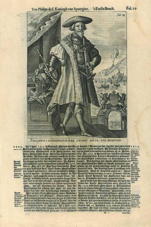 Portrait of Philip I of Castile, Antiek en Kunst, Kunst | Etsen en Gravures
