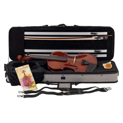 Leonardo LV-2012 viool set 1/2, massief, ebbenhouten, Muziek en Instrumenten, Strijkinstrumenten | Violen en Altviolen, Nieuw