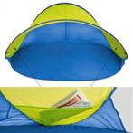 2dekans | Pop up strandtent beach shelter blauw-geel 401680, Caravans en Kamperen, Tenten, Ophalen of Verzenden, Zo goed als nieuw