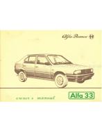 1983 ALFA ROMEO 33 INSTRUCTIEBOEKJE ENGELS, Auto diversen, Handleidingen en Instructieboekjes