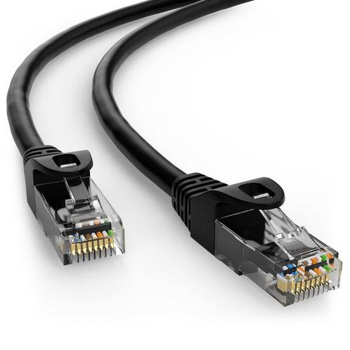 Cat5e 7.5M Zwart UTP kabel, Computers en Software, Pc- en Netwerkkabels, Nieuw, Ophalen of Verzenden