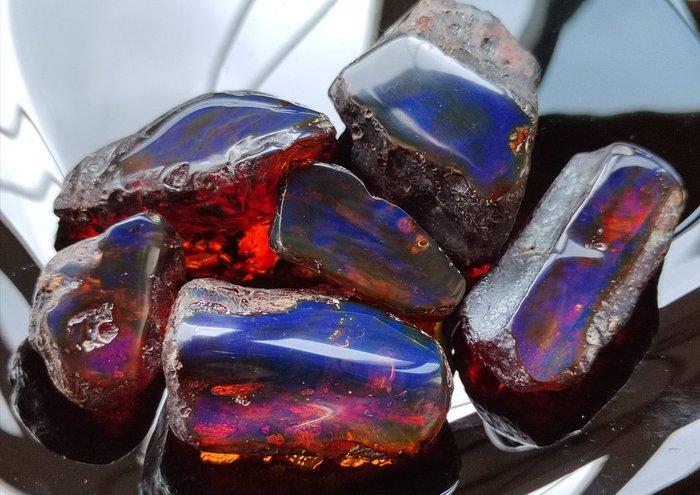 Birmaanse blauwe amber - Hoogwaardige kwaliteit! 380 ct- 76, Verzamelen, Mineralen en Fossielen